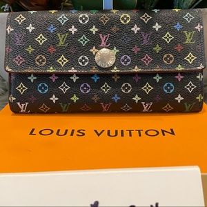 💕Authentic Louis Vuitton Multicolor long Wallet